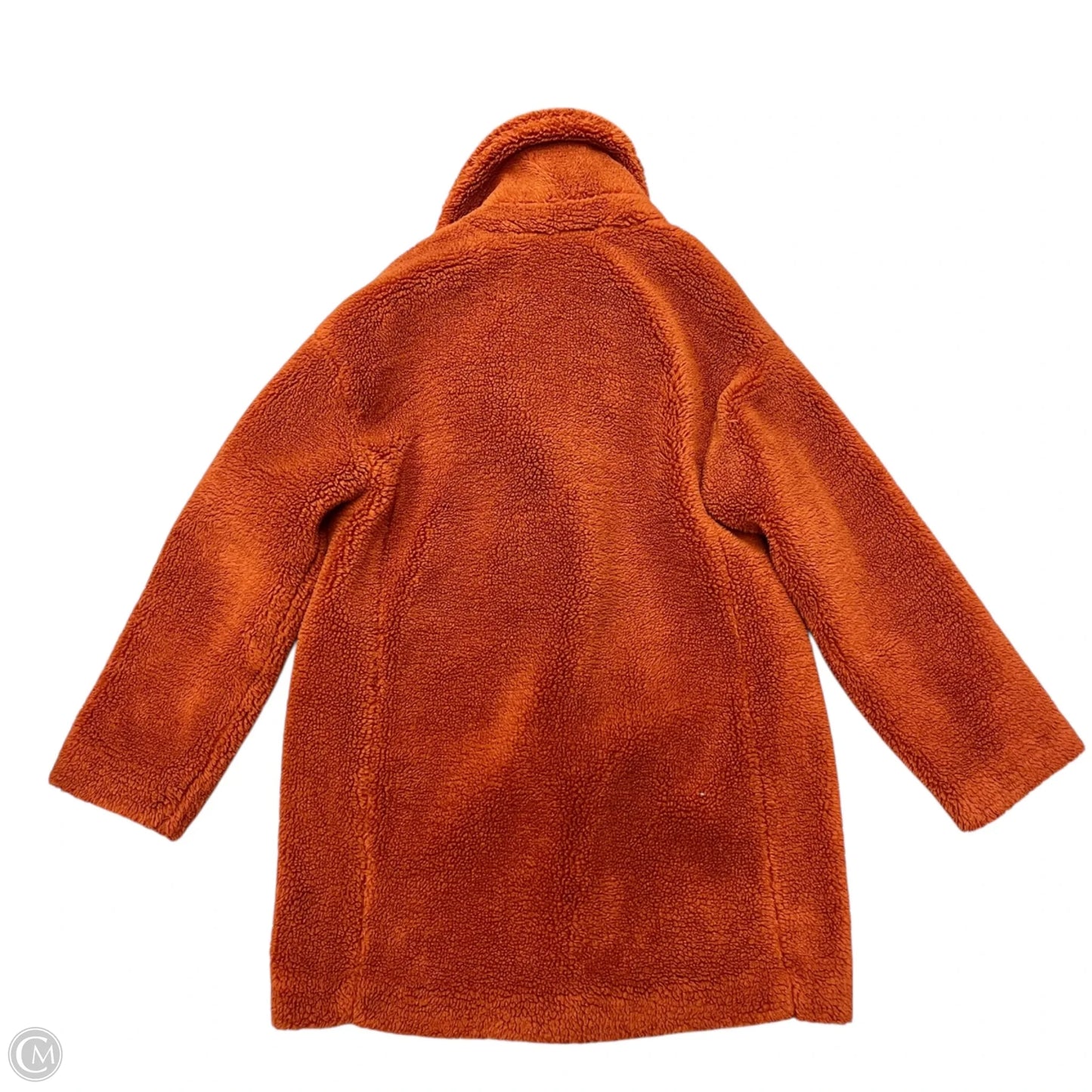 Coat Faux Fur & Sherpa By Gap In Orange, Size: M