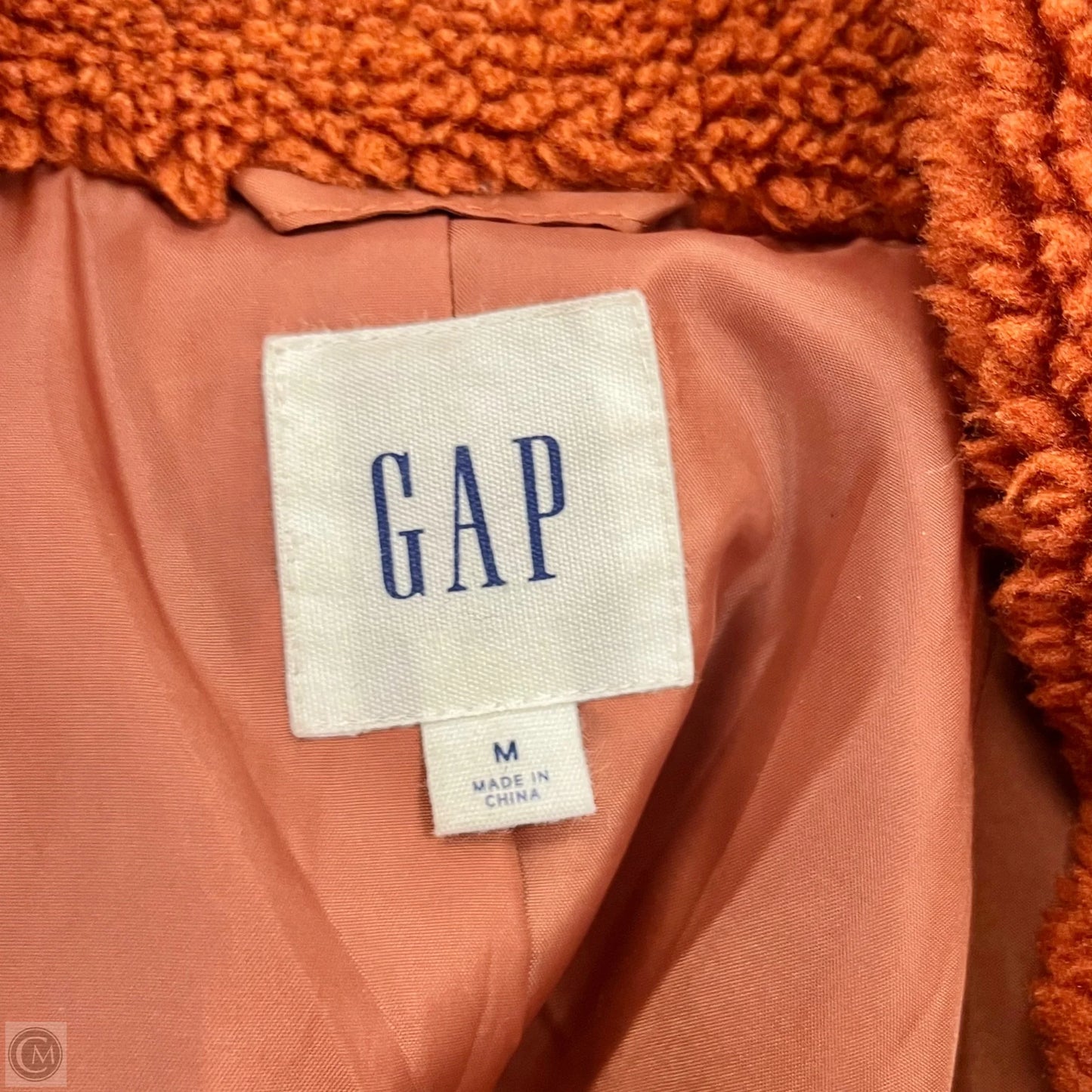 Coat Faux Fur & Sherpa By Gap In Orange, Size: M
