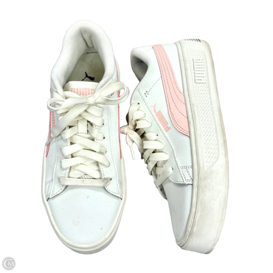 Shoes Sneakers Platform By Puma In Pink & White, Size: 9