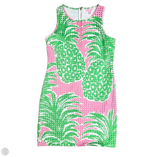 Dress Designer By Lilly Pulitzer In Green & Pink, Size: M
