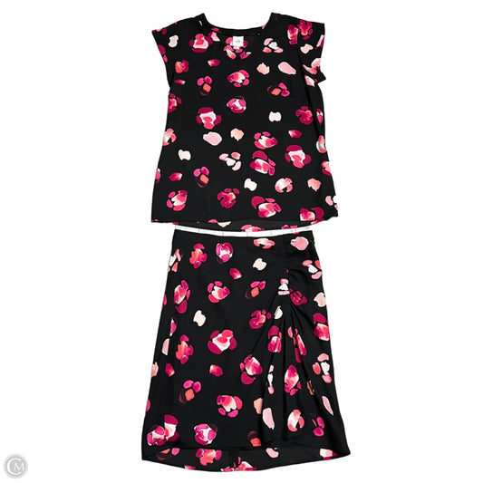 Skirt Set 2pc By Cabi In Black & Red, Size: M