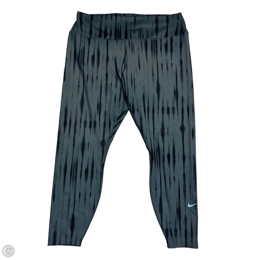 Athletic Leggings By Nike Apparel In Grey, Size: Xxl