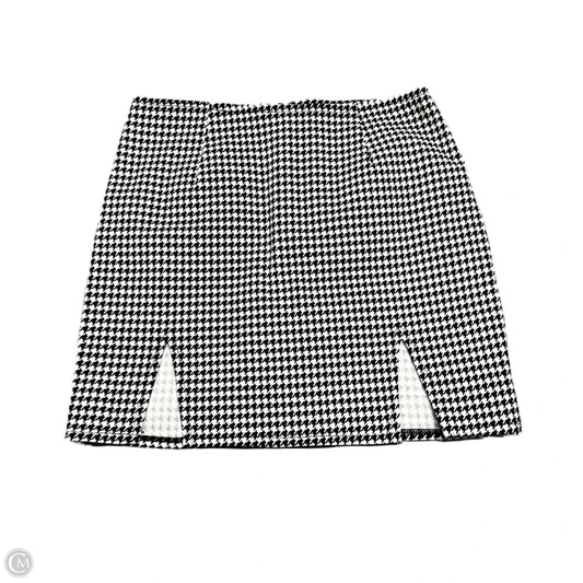 Skirt Mini & Short By Motel In Black & White, Size: Xs