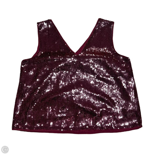 Top Sleeveless By J. Crew In Maroon, Size: Xl