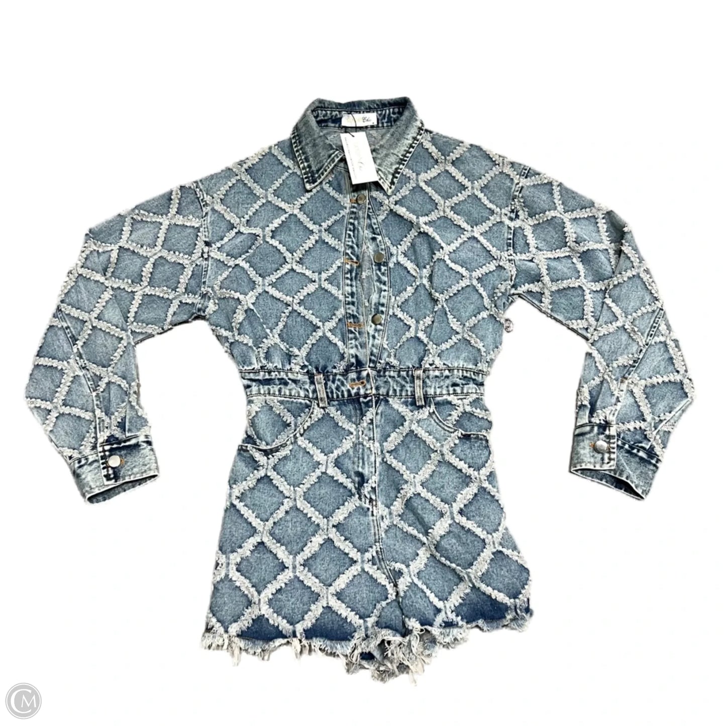 Romper By Goldenchic In Blue Denim, Size: M