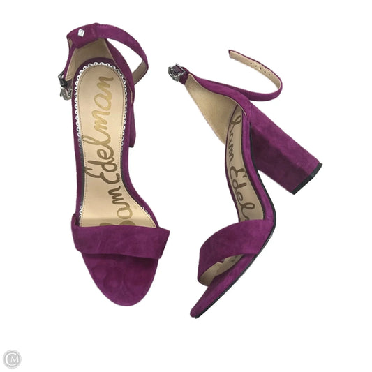 Sandals Heels Block By Sam Edelman In Purple, Size: 7.5