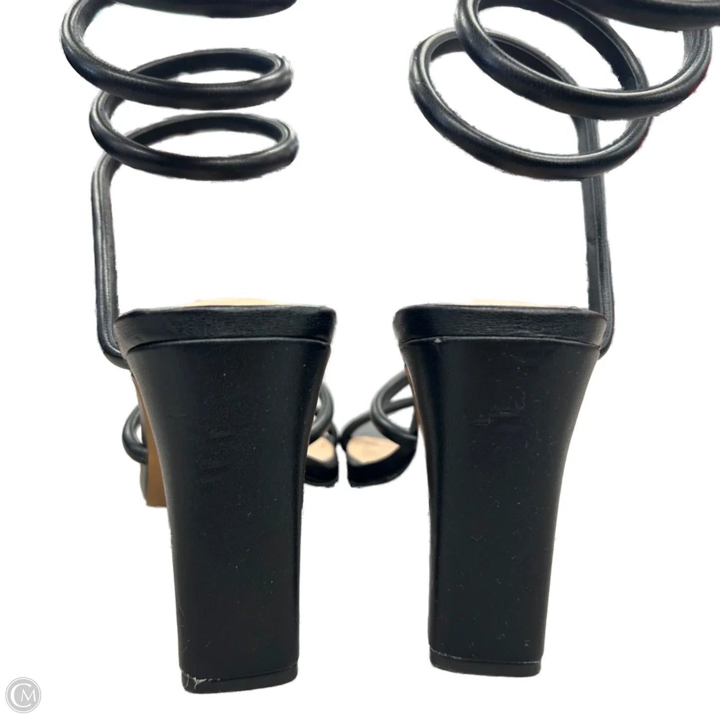 Sandals Heels Block By Steve Madden In Black, Size: 9