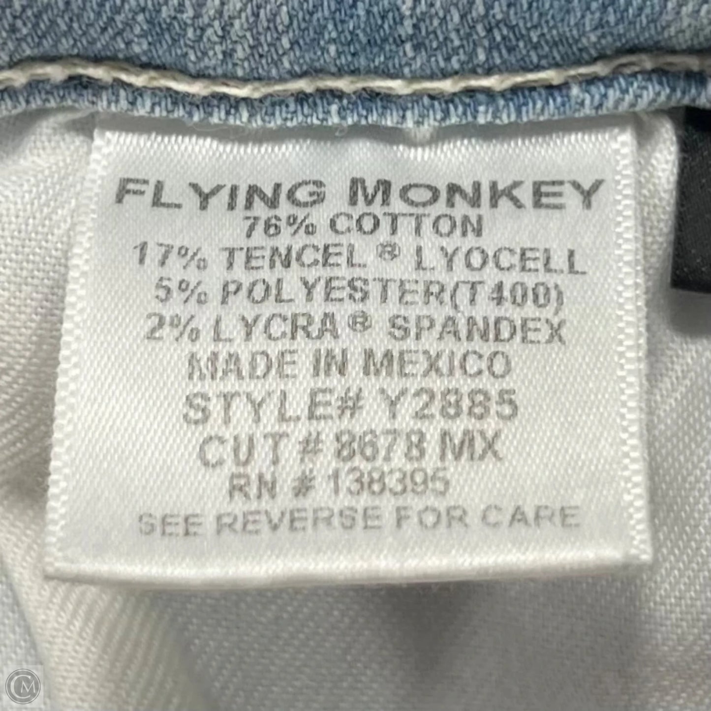 Jeans Flared By Flying Monkey In Blue Denim, Size: 6