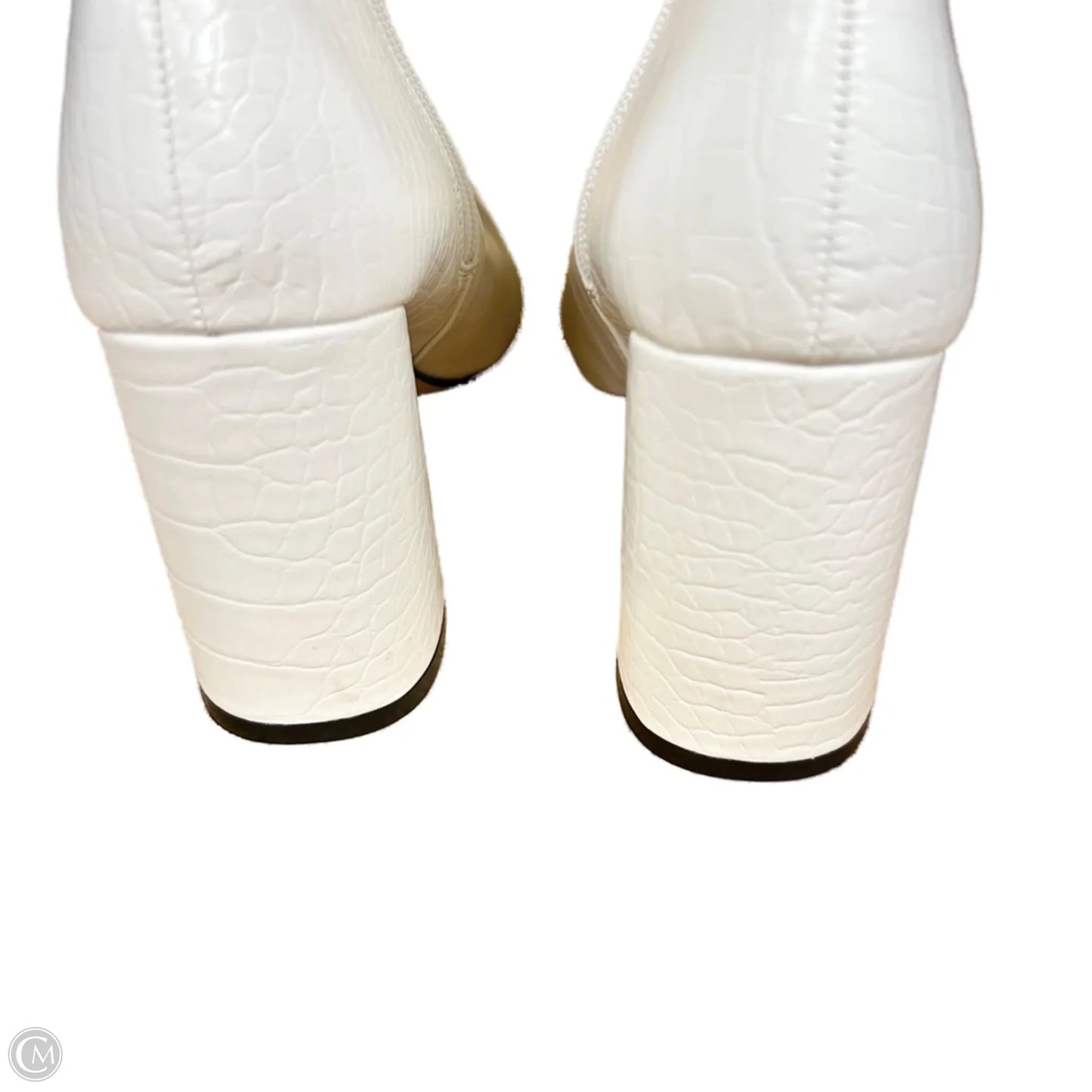 Boots Ankle Heels By Nasty Gal In White, Size: 5