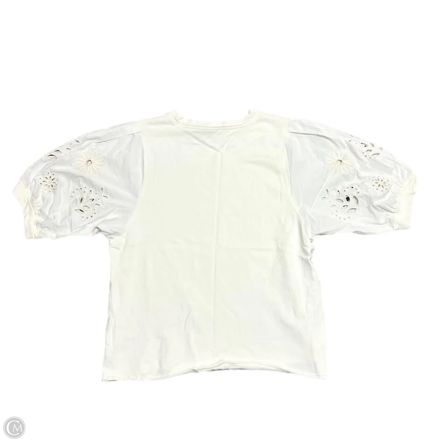 Top Short Sleeve By Fate In White, Size: L