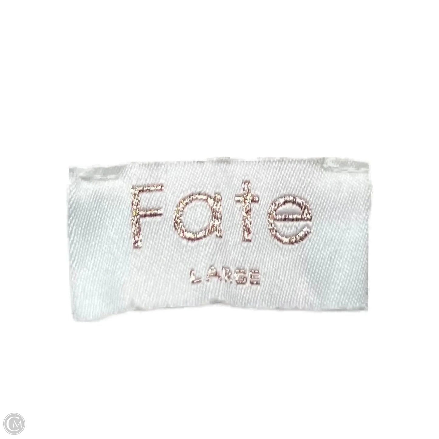 Top Short Sleeve By Fate In White, Size: L