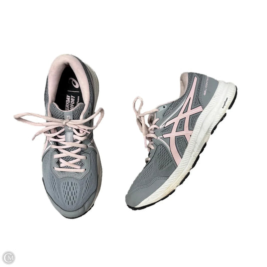 Shoes Athletic By Asics In Grey & Pink, Size: 9.5