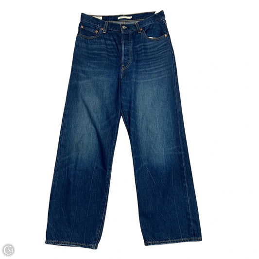 Jeans Straight By Levis In Blue Denim, Size: 8