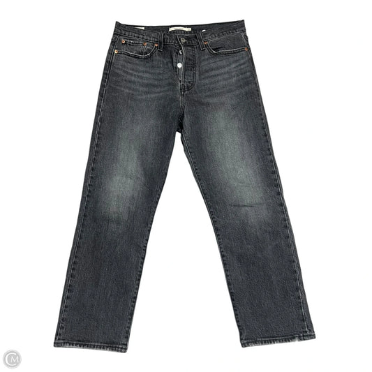 Jeans Straight By Levis In Grey Denim, Size: 8