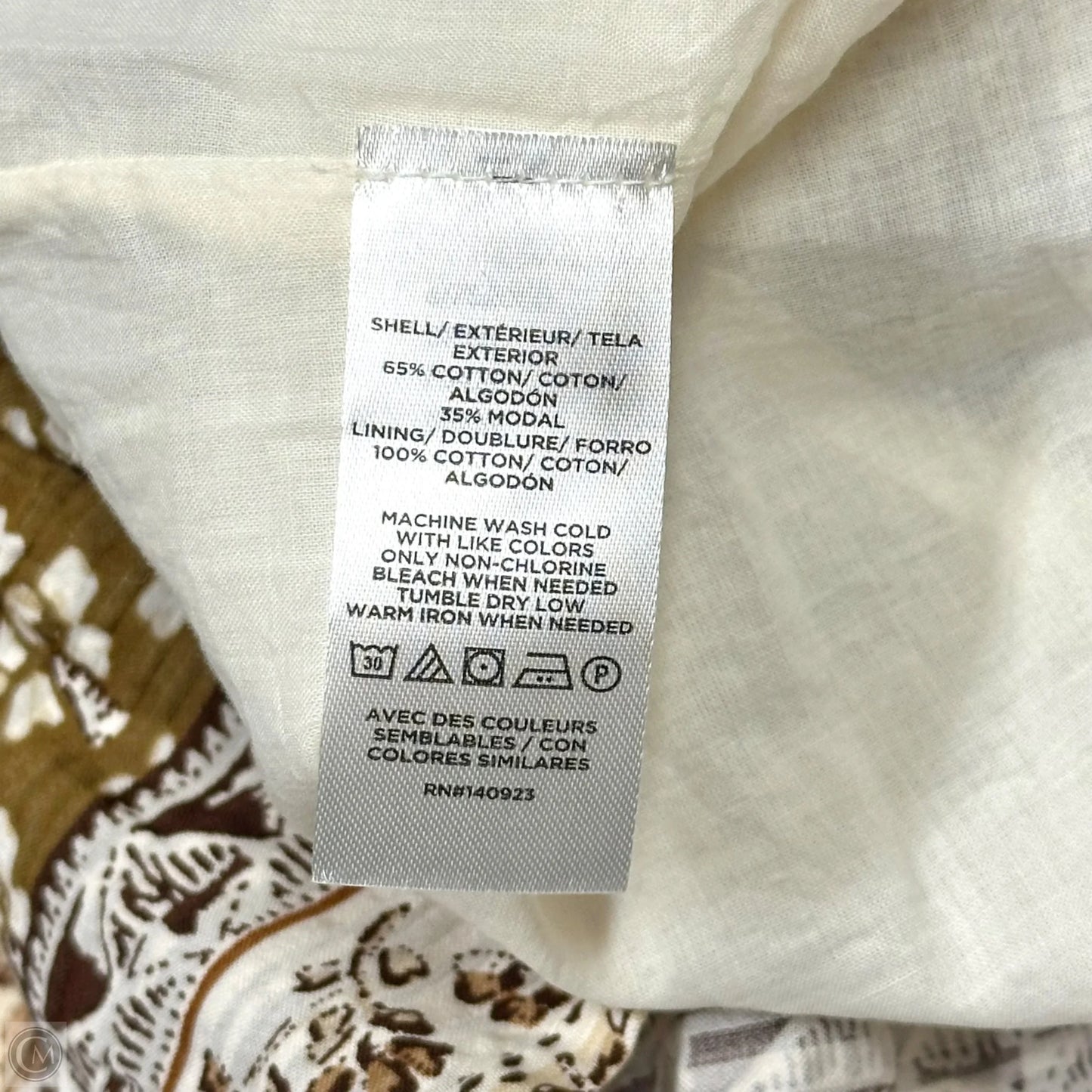 Dress Casual Midi By Loft In Tan & White, Size: XSt