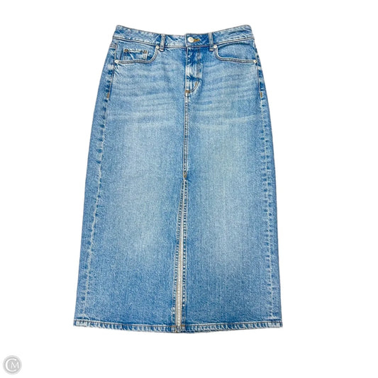 Skirt Midi By Loft In Blue Denim, Size: 0