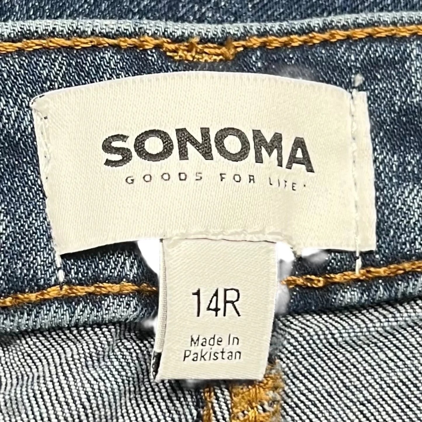 Jeans Straight By Sonoma In Blue Denim, Size: 14