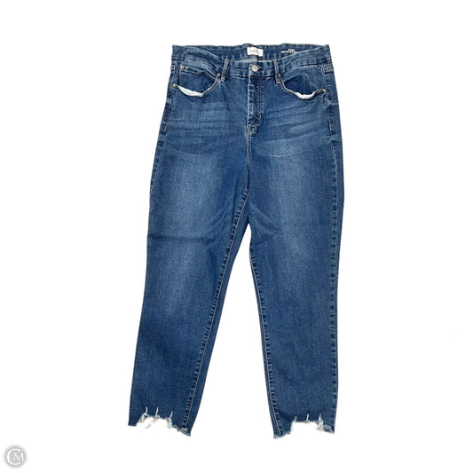 Jeans Straight By Nicole Miller In Blue Denim, Size: 12