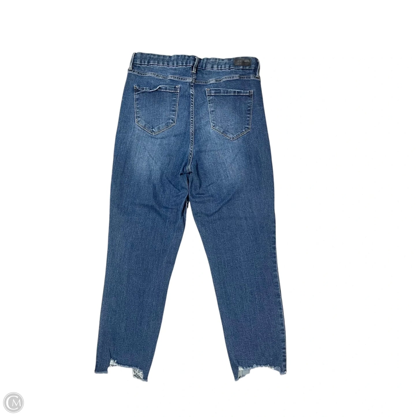 Jeans Straight By Nicole Miller In Blue Denim, Size: 12