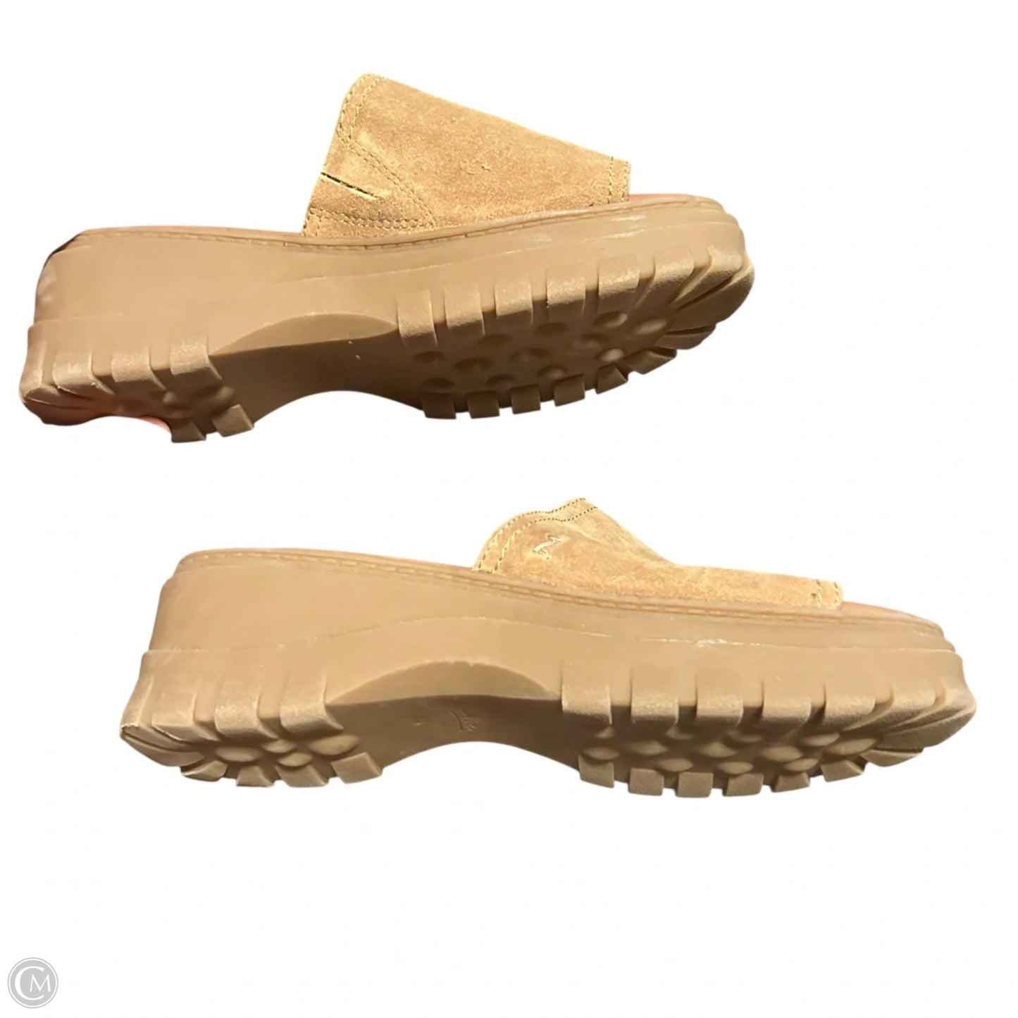 Sandals Heels Platform By Zodiac In Tan, Size: 9