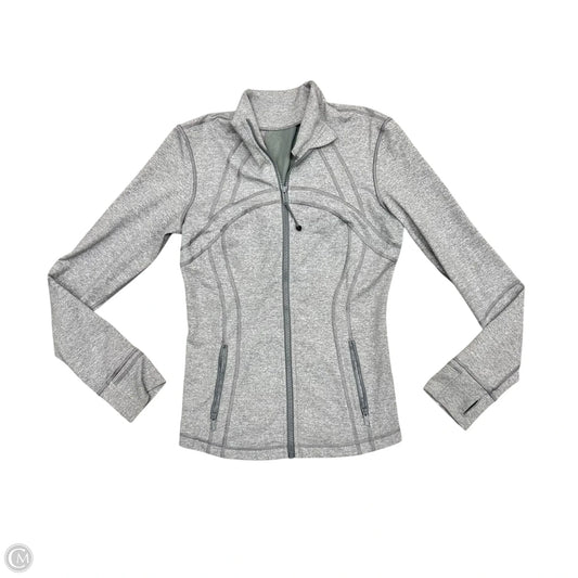 Athletic Jacket By Lululemon In Grey, Size: M