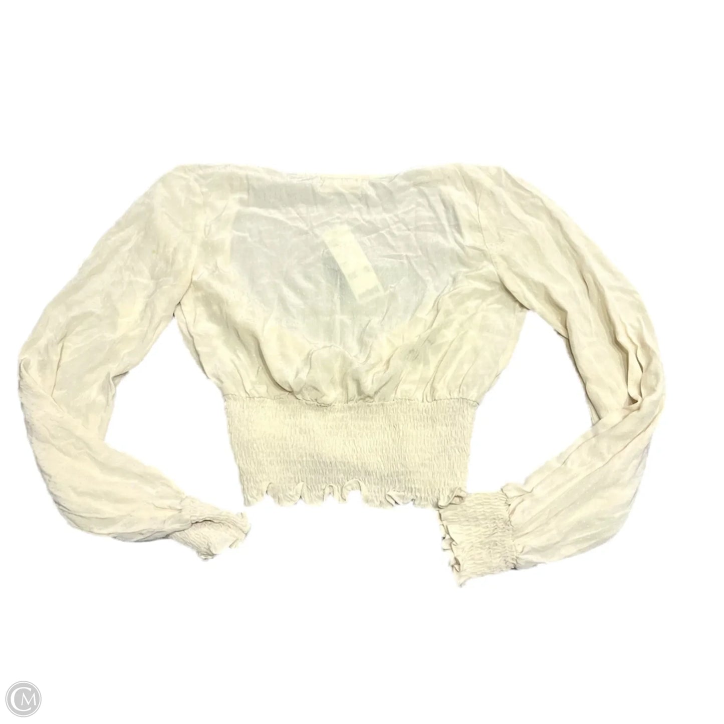 Top Long Sleeve By Urban Outfitters In Beige, Size: S
