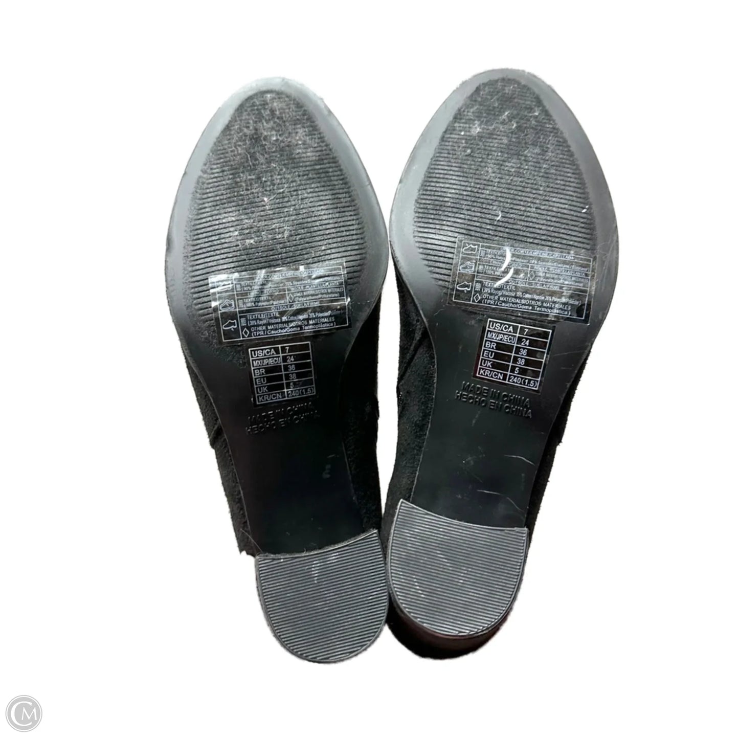 Boots Ankle Heels In Black, Size: 7
