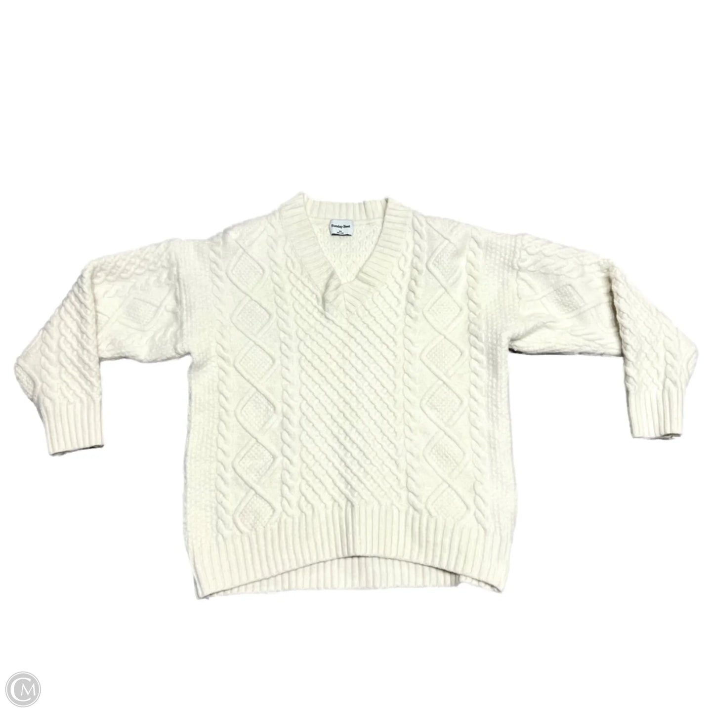 Sweater By Sunday Best In Cream, Size: Xs