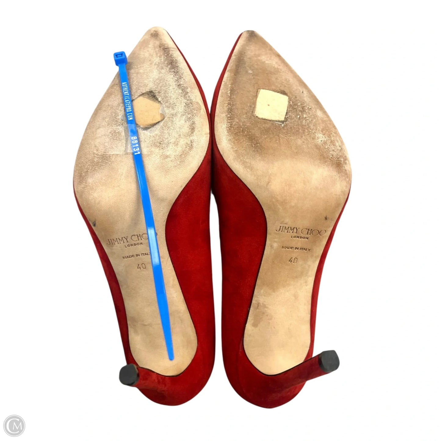 Shoes Luxury Designer By Jimmy Choo In Red, Size: 9.5