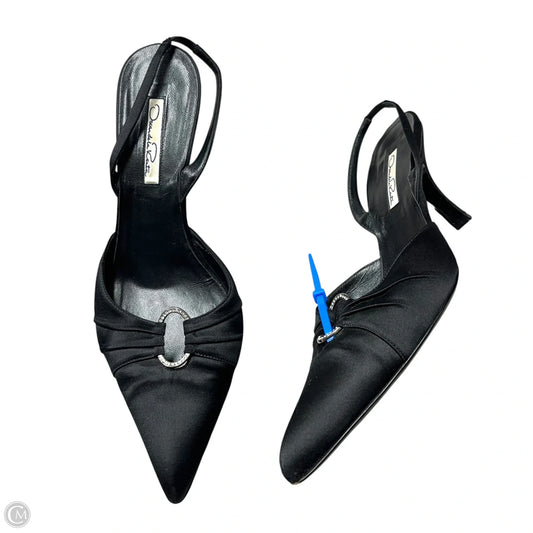 Shoes Luxury Designer By Oscar De La Renta In Black, Size: 9.5