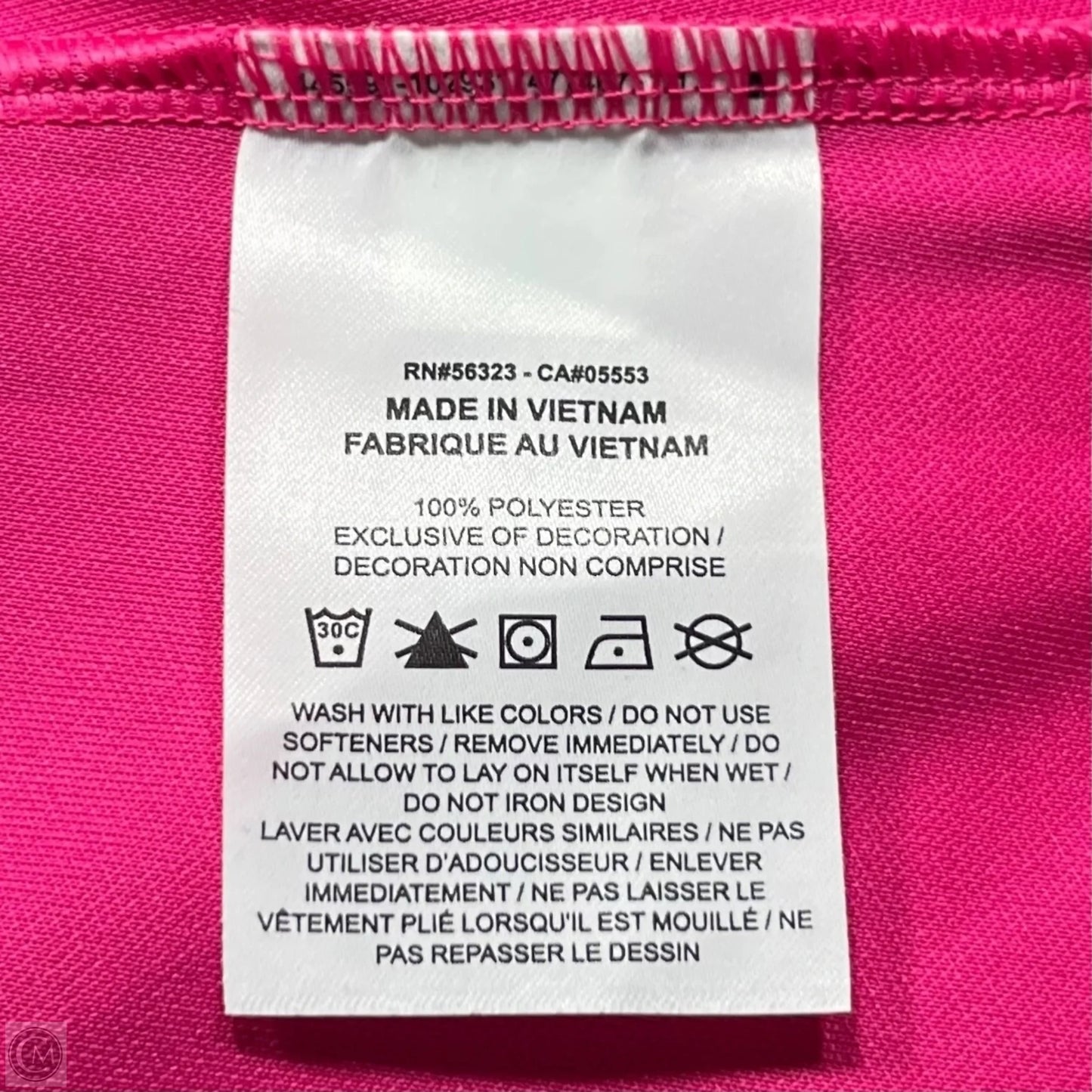 Athletic Top Short Sleeve By Nike Apparel In Pink, Size: M