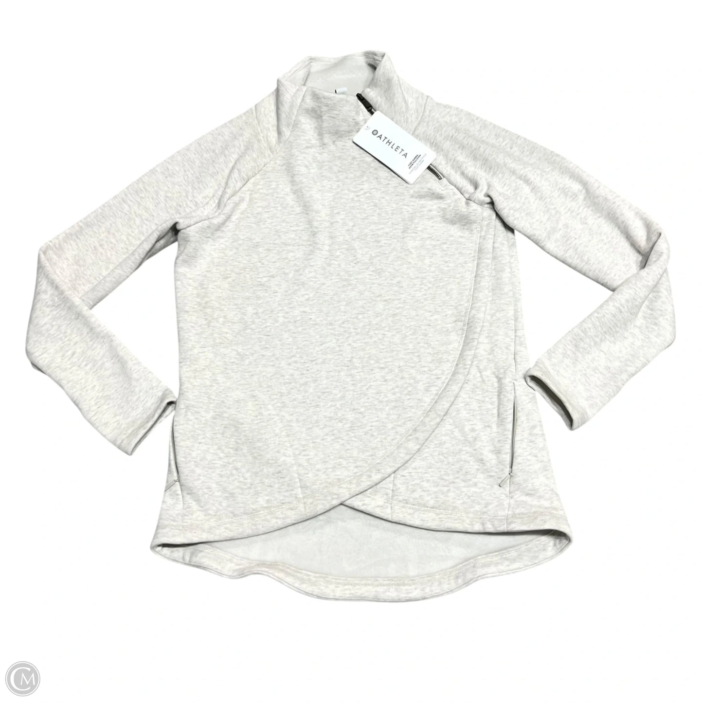 Sweatshirt Collar By Athleta In Cream, Size: S