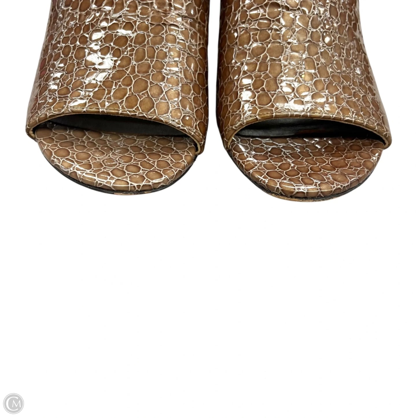 Sandals Heels Block By Donald Pliner In Snakeskin Print, Size: 8.5