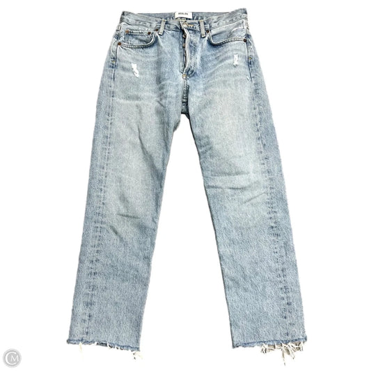 Jeans Straight By Agolde In Blue Denim, Size: 0