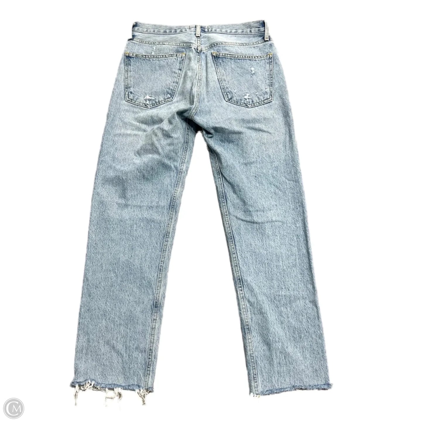 Jeans Straight By Agolde In Blue Denim, Size: 0