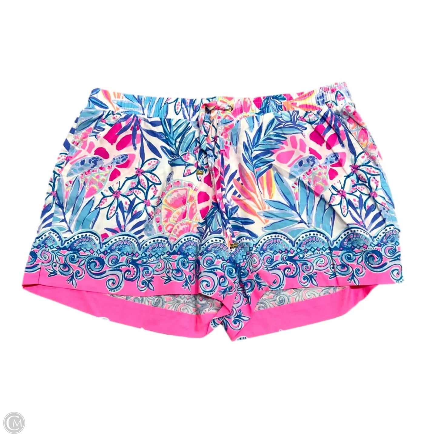 Shorts Designer By Lilly Pulitzer In Blue & Pink, Size: L