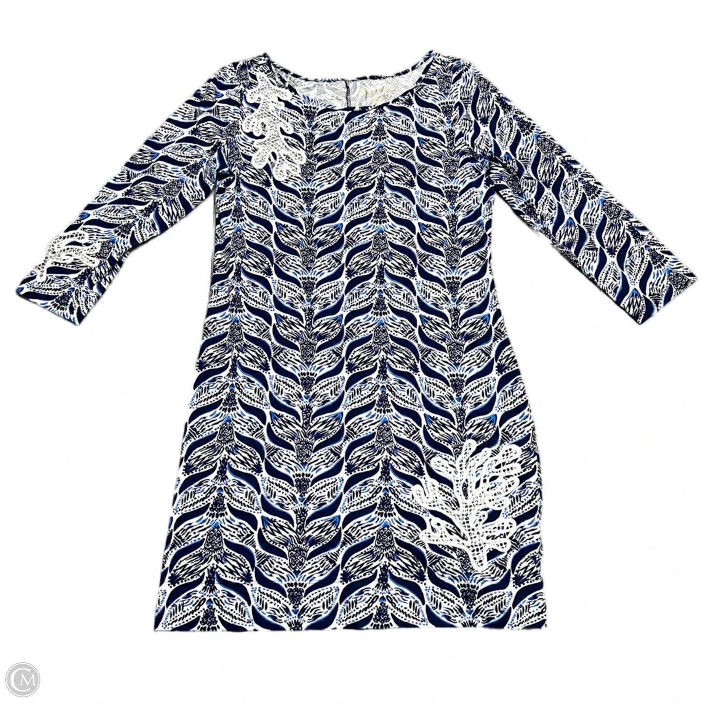 Dress Designer By Lilly Pulitzer In Blue & White, Size: S