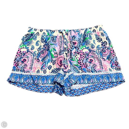 Shorts Designer By Lilly Pulitzer In Blue & White, Size: L