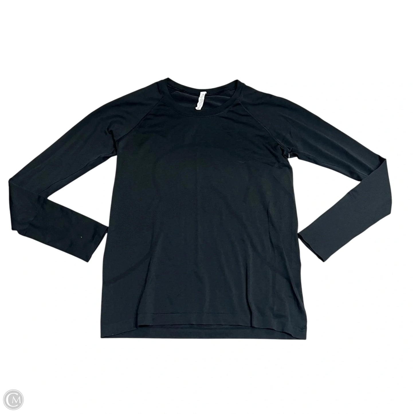 Athletic Top Long Sleeve Collar By Lululemon In Black, Size: 12