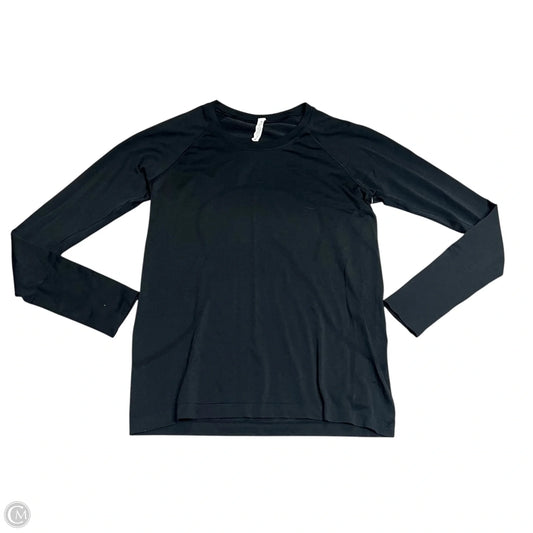 Athletic Top Long Sleeve Collar By Lululemon In Black, Size: 12