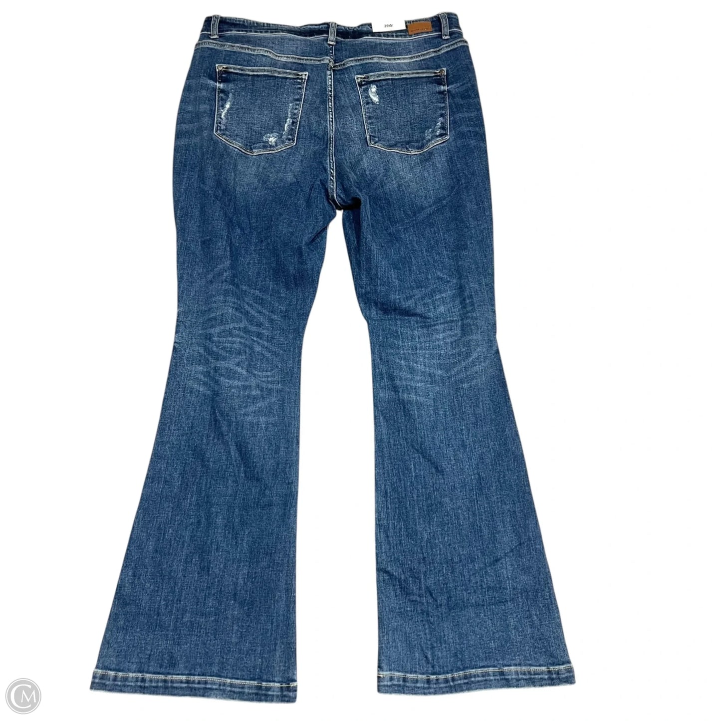 Jeans Flared By Judy Blue In Blue Denim, Size: 20