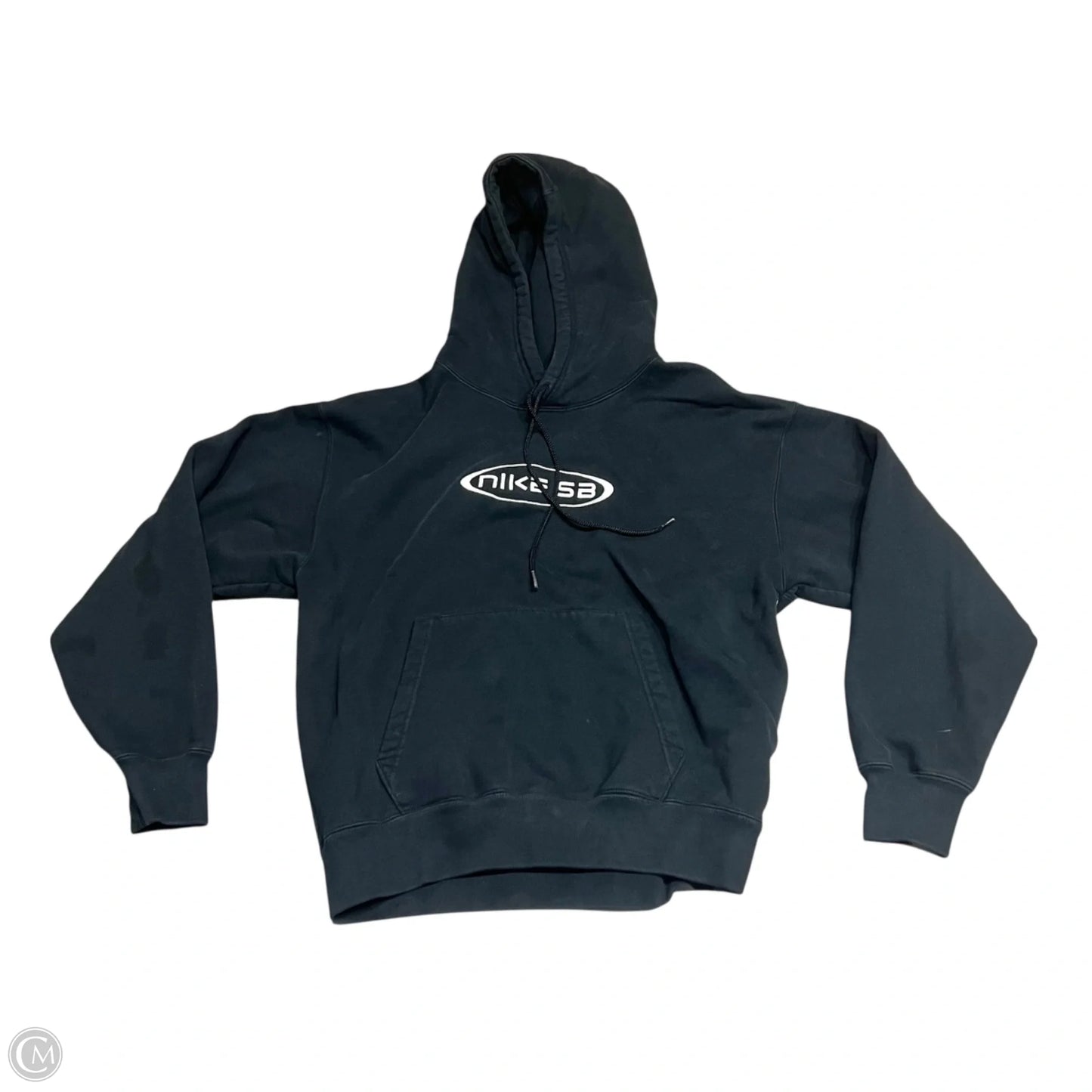 Sweatshirt Hoodie By Nike Apparel In Black & White, Size: S