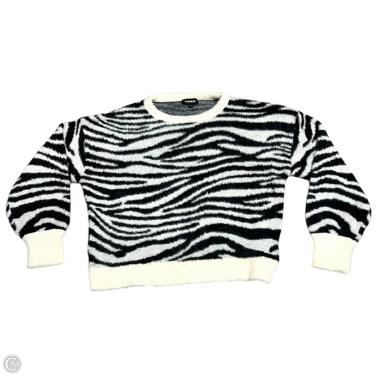 Sweater By Express In Black & Cream, Size: L
