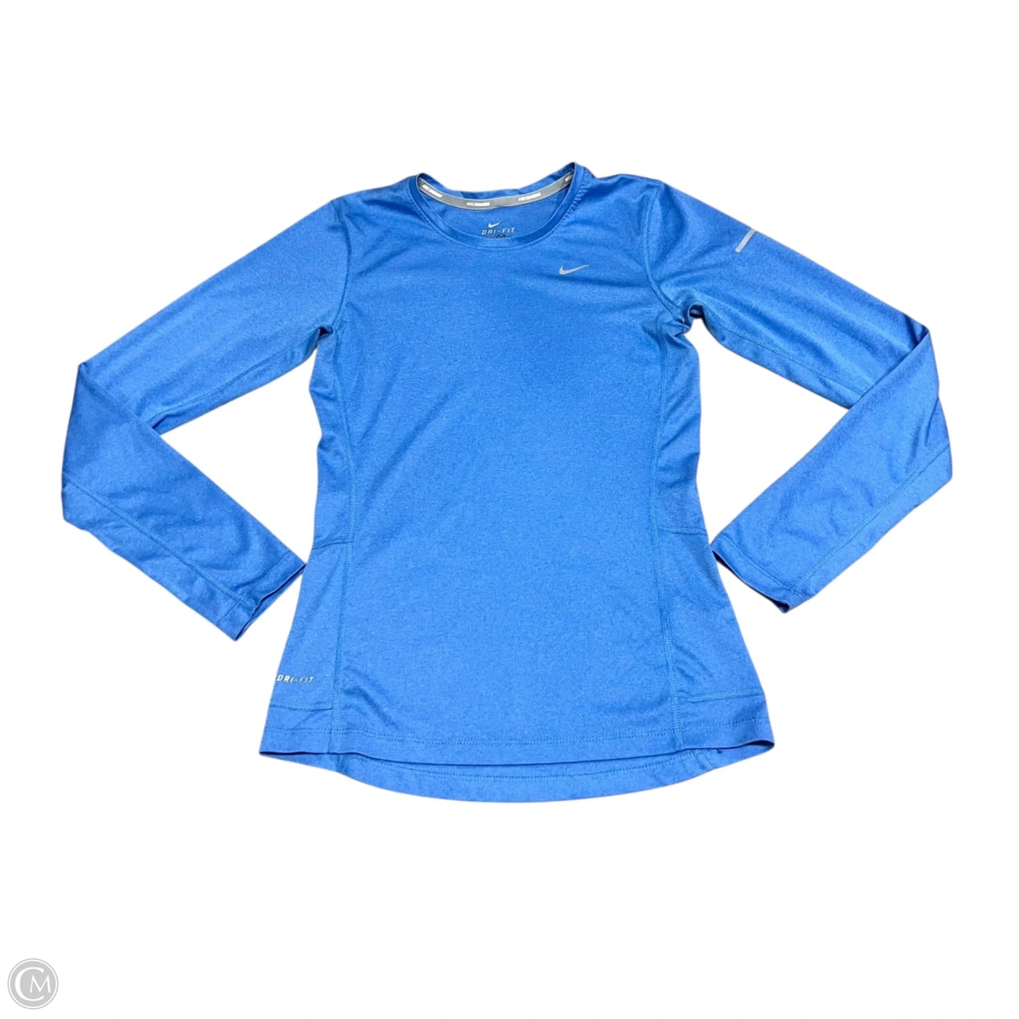 Athletic Top Long Sleeve Collar By Nike Apparel In Blue, Size: Xs