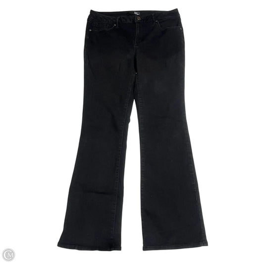 Jeans Flared By 1822 Denim In Black Denim, Size: 12