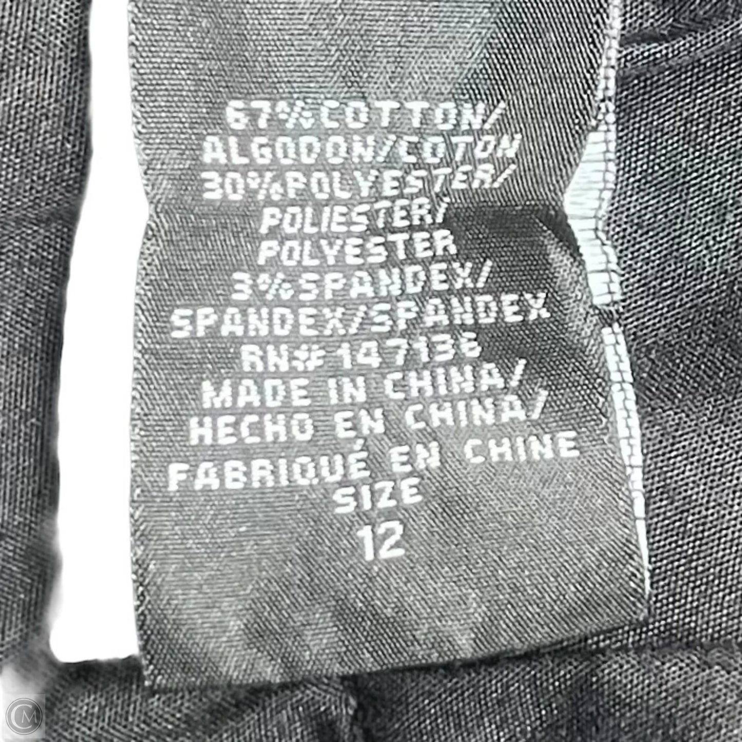 Jeans Flared By 1822 Denim In Black Denim, Size: 12