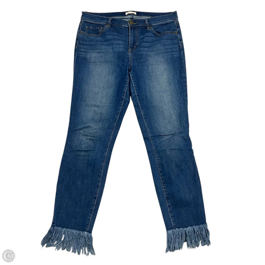 Jeans Skinny By Loft In Blue Denim, Size: 10