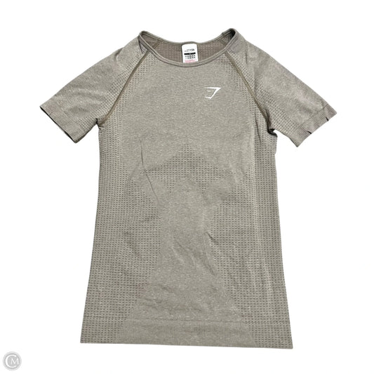 Athletic Top Short Sleeve By Gym Shark In Brown, Size: S