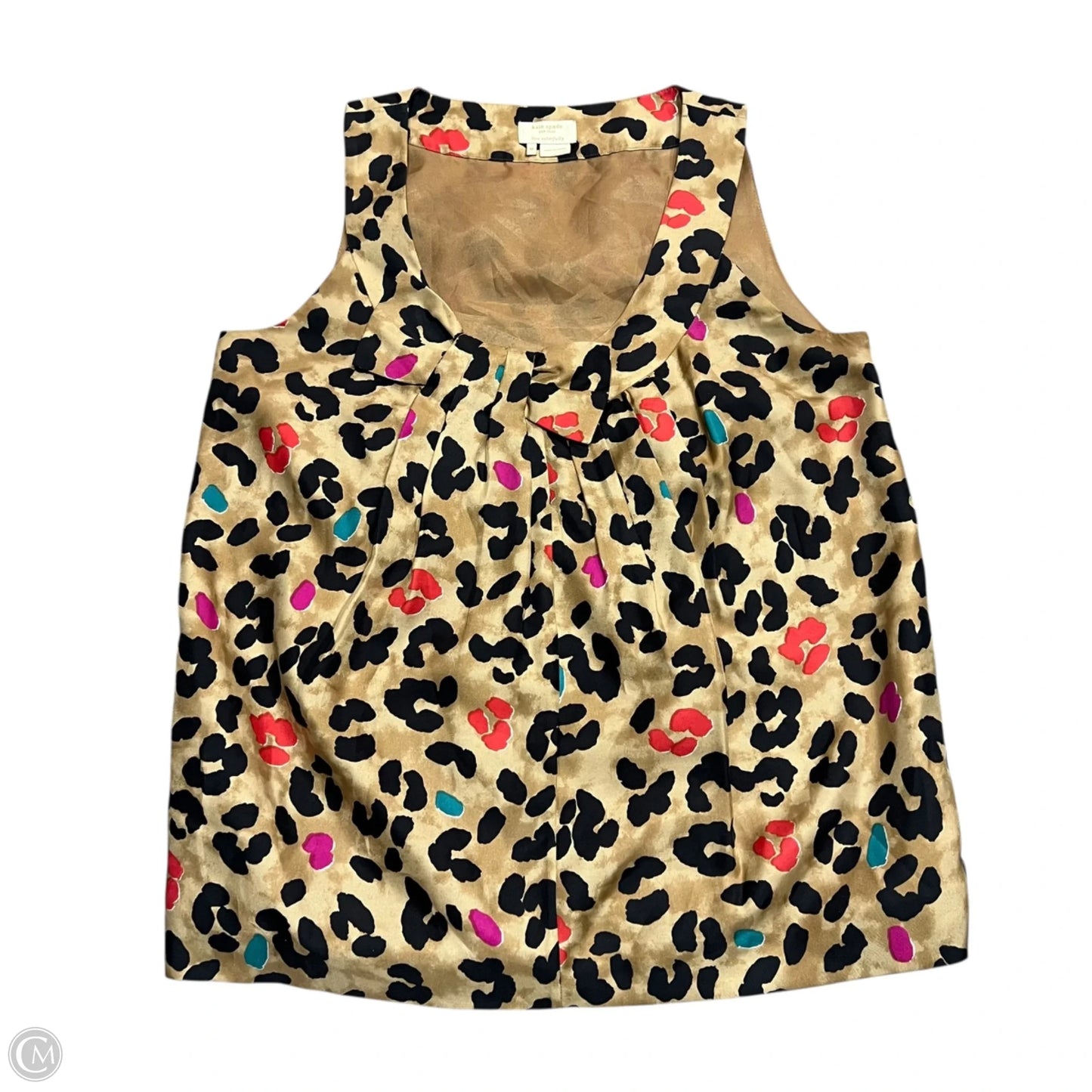 Top Sleeveless Designer By Kate Spade In Animal Print, Size: M
