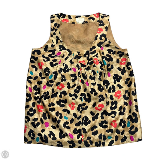Top Sleeveless Designer By Kate Spade In Animal Print, Size: M